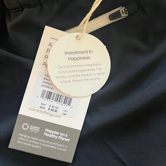 Vuori Clementine 2.0 Short 4” Black Size S - Picture 4 of 6